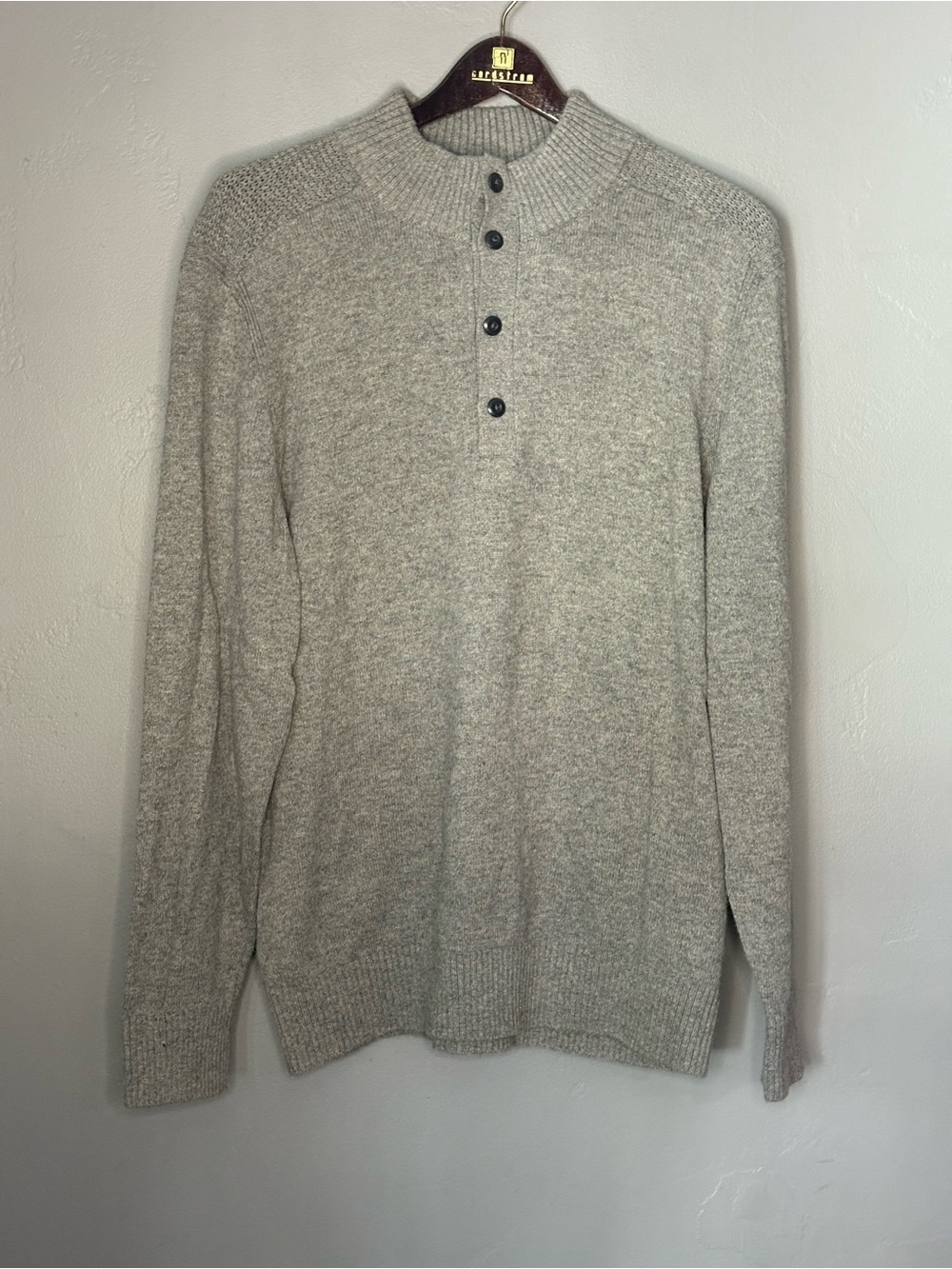 GAP Mock Neck Quarter Button Up Long Sleeve ~ Size L